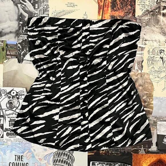 Zebra womens y2k tube top - Picture 2 of 6